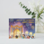 Carte Postale Heureux Diwali (Debout devant)