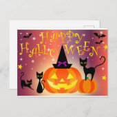 Carte Postale heureux halloween (Devant / Derrière)