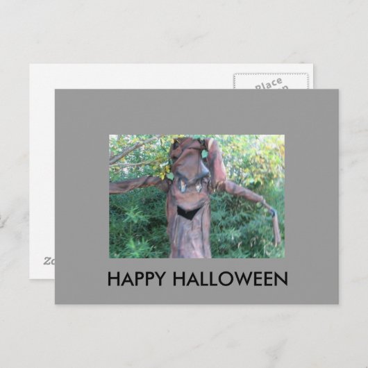 CARTE POSTALE HEUREUX HALLOWEEN (Devant / Derrière)