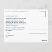 Carte Postale HEUREUX HANOUKKA CUSTOM-Drawn 6 PHOTO Holiday (Dos)