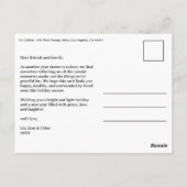 Carte Postale HEUREUX HANOUKKA CUSTOM-Drawn 6 PHOTO Holiday (Dos)