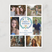 Carte Postale HEUREUX HANOUKKA CUSTOM-Drawn 6 PHOTO Holiday (Devant)