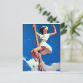 Carte Postale Heureux Marin Pin Up (Debout devant)