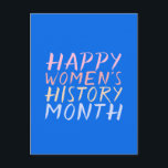 CARTE POSTALE HEUREUX MOIS D'HISTOIRE DES FEMMES<br><div class="desc">Un design féminin minimal.</div>