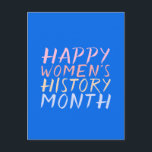 CARTE POSTALE HEUREUX MOIS D'HISTOIRE DES FEMMES<br><div class="desc">Un design féminin minimal.</div>