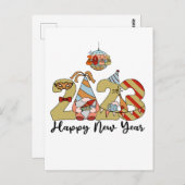 Carte Postale heureux nouvel an 2023 (Devant / Derrière)