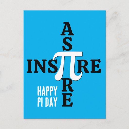Carte Postale HEUREUX PI DAY Aspire Inspire (Devant)