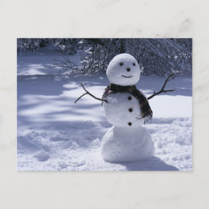 CARTE POSTALE HEUREUX SNOWMAN 1