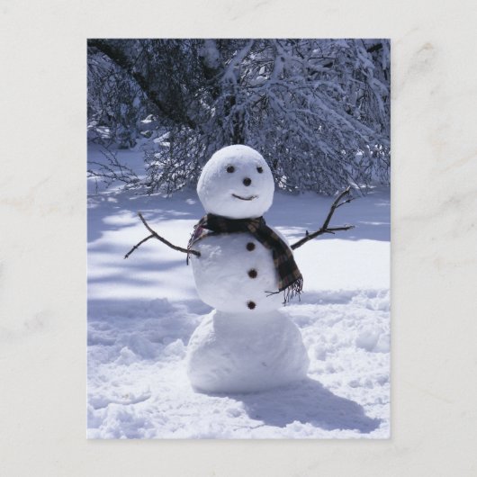 CARTE POSTALE HEUREUX SNOWMAN 3 (Devant)