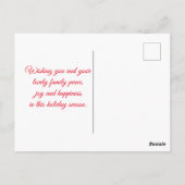 Carte Postale heureux vacances calligraphie blanche vacances pho (Dos)