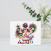 Carte Postale Heureux voeux d'anniversaire (Debout devant)