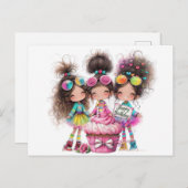 Carte Postale Heureux voeux d'anniversaire (Devant / Derrière)