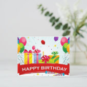 Carte Postale Heureux voeux d'anniversaire (Debout devant)