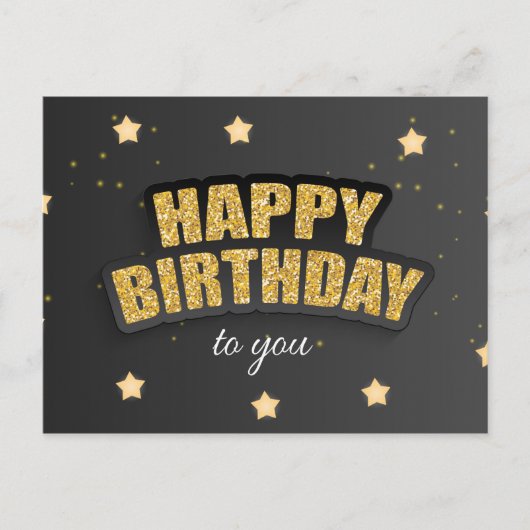 Carte Postale Heureux voeux d'anniversaire (Devant)