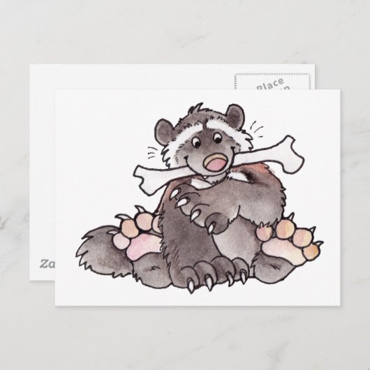 Carte Postale Heureux Wolverine (Devant / Derrière)