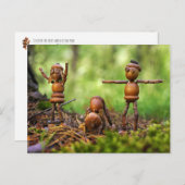 Carte Postale Heurtage matinal au camping (Devant / Derrière)