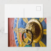 Carte Postale Heurtoir de porte coloré (Devant / Derrière)