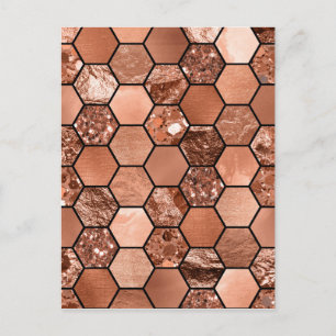 Carte Postale Hexaglam or rose