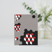 Carte Postale Hexagon conception géométrique abstraite (Debout devant)