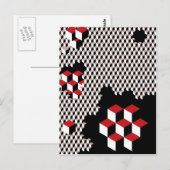 Carte Postale Hexagon conception géométrique abstraite (Devant / Derrière)