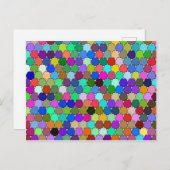 Carte postale Hexagones Décalés (Devant / Derrière)