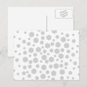 Carte Postale Hexagons gris. (Devant / Derrière)