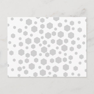 Carte Postale Hexagons gris.