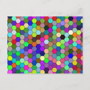 Carte postale Hexagons horizontal