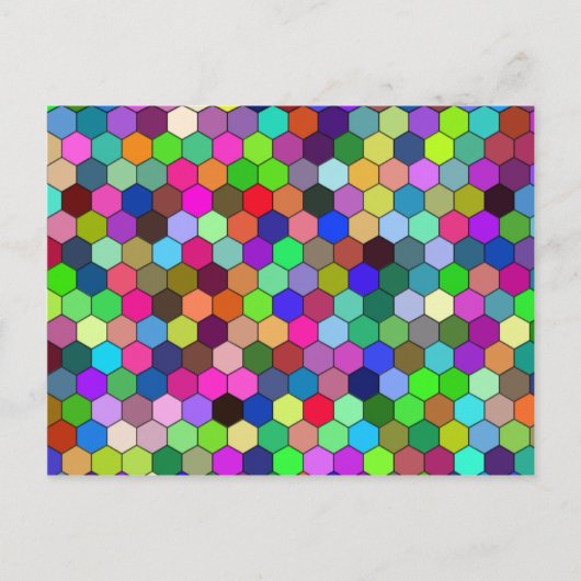 Carte postale Hexagons vertical (Devant)
