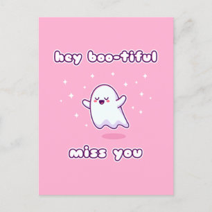 Carte Postale Hey Boo tiful Miss You Pun Card