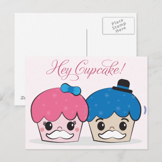 Carte postale Hey Cupcake (Devant / Derrière)