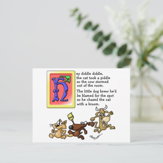 Carte Postale Hey Diddle Diddle (Debout devant)