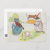 Carte Postale Hey Diddle Diddle The Cat and Fiddle Rhyme (Devant / Derrière)