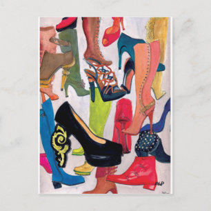 Carte Postale Hey Girls, besoin d'une nouvelle paire ? De belles