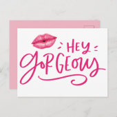 Carte Postale Hey Gorgeous Customer Contact (Devant / Derrière)