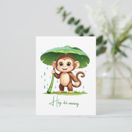 Carte Postale Hey' It's Raining (Debout devant)