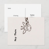 Carte Postale Hey là Giraffe (Devant / Derrière)