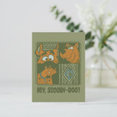 Carte Postale Hey Scooby-Doo Carré tribal Graphic (Debout devant)