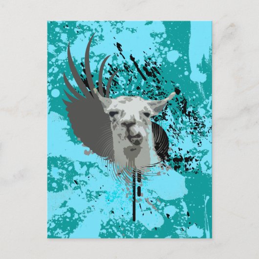 Carte Postale hi-fi llama. (Devant)