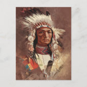 Carte Postale Hiawatha Portrait en chef des Indiens d'Amérique (Devant)