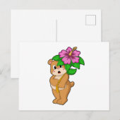 Carte Postale Hibiscus à fleur d'ours (Devant / Derrière)