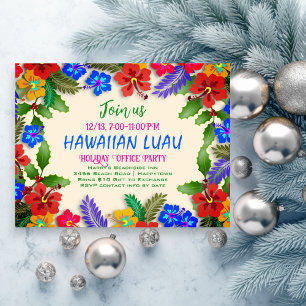 Carte Postale Hibiscus de la fête des fêtes de Luau hawaïen