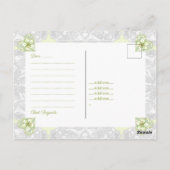 Carte Postale Hibiscus & dentelle BLANC (Dos)