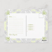 Carte Postale Hibiscus & dentelle BLANC (Dos)