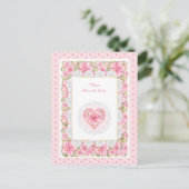 Carte Postale Hibiscus & dentelle PINK (Debout devant)