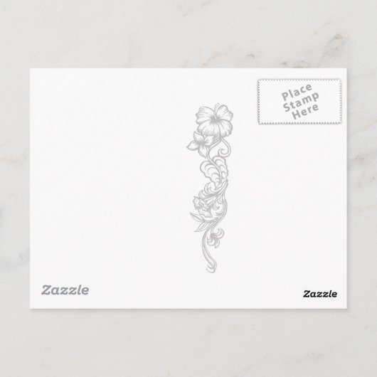 Carte postale Hibiscus double (Dos)