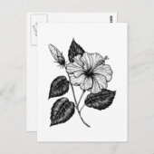 Carte Postale Hibiscus fleur II (Devant / Derrière)