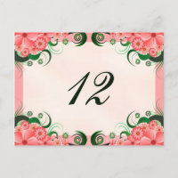 Hibiscus Floral Réception rose Numéro de tableau C
