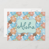 Carte Postale Hibiscus hawaïen Fleurs tropicales (Devant / Derrière)