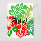 Carte Postale Hibiscus hawaïen Impression (Devant)